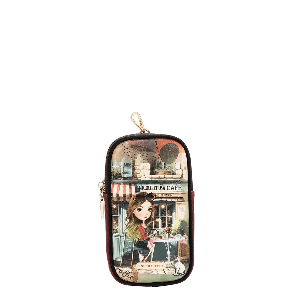 Nicole Lee Black & Brown Cafe Print Backpack - Picture 11 of 12